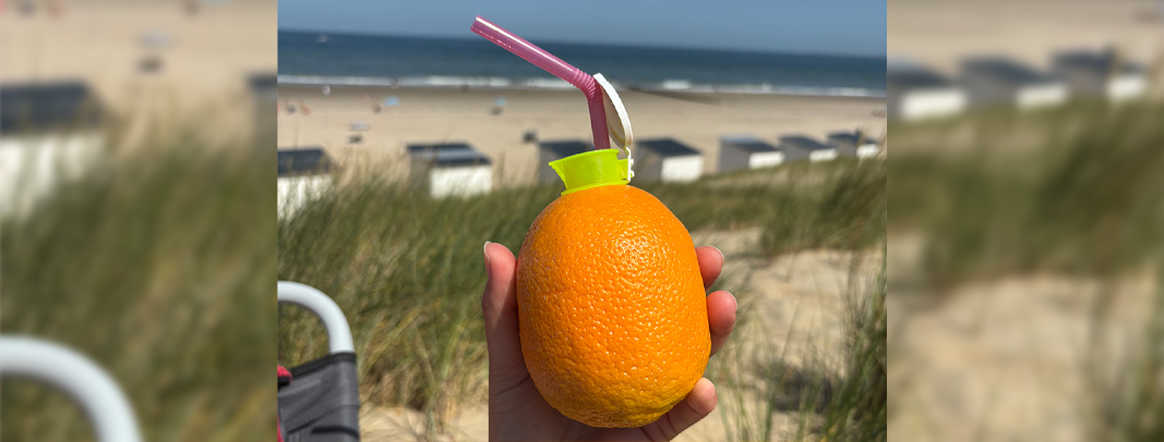 Zitruspresse am Strand